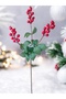 2 Pieces 60 cm Kokina and Leafed Christmas Ornament with 3 Branches and Leaves Decoration T1122 - 5