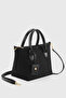 Vintage Niche Design - Waterproof Black Canvas Bag with Shoulder Strap - 4