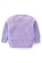 بلوزة Babyoye Eco Conscious Cotton بأكمام طويلة مطرزة بنص - أرجواني - 2
