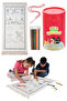 Arabic Kids Special Washable Painted Prayer Rug Set Red
