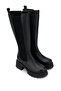 Women's Genuine Leather Black Floater Casual Boots - 2