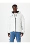 Inflatable Coat with Hood, Slogan Print, Glove Detail, Slim Fit, Pocketed - 3