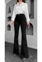 Women's 90's Black High Waist Spanish Leg Flare Jeans Pants