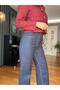 Navy Blue High Waist Wide Leg Jeans - 3