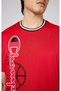 Modern Basketball Reversible Crewneck t Shirt Red Men's T-Shirt-219809-Rs032 - 4