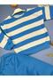 Boys Children's Charded 3 Threads 1-5 Years Old Stripe Printed 2-Piece Set - 2