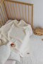 100% Cotton 4 Layer Muslin Blanket with Stitched Edges Ecru (for Babies & Children) 100X100Cm - 5