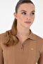 Lycra Stylish Women's Sweater with Collar Detail - 2