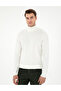 Ecru Slim Fit Turtleneck Wool Blended Knitwear Sweater 50296445-Vr019 - 3