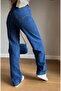 90's Lycra Super Extra High Waist Palazzo Loose Jeans Pants - 2