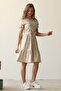 Cream Floor Small Floral Poplin Dress - 4