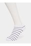 Set of 5 - Striped Shoe Liner Socks - 8