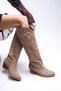 Zreidira Women's Embroidered Western Boots 001290 Mink Suede - 4
