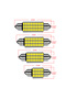 31mm 6000K AILEO 10PCS 31mm 36mm 39mm 42mm LED CANBUS C10W LED Bulb C5W 4014 Chip 12V Dome Lamp Car - 6