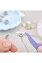 PURPLE 2pcs Stainless Steel Precision Tweezers, Color Scrapbook Tweezers, Straight And Curved Head T - 6