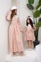 Modest Eyelet Embroidery Collar Powder Background Floral Mother-Daughter Set (SOLD INDIVIDUALLY)
