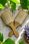Large Bamboo Tip Beech Comb Natural Material Fast Hair Extension Effective Reduces Breakage Gentle Massage - 6