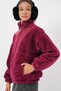 5194 Women's Plush Coat Jacket - Plum - 7