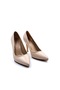 Skin Color Women's Stiletto Shoes with 8 cm Heels - 6