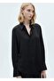 Satin draped shirt