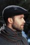 Italian Molded Men's Wool London Hat with Elastic Back Black