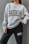Brooklyn New York Printed Cotton Women's Tracksuit Set - Crew Neck - 4