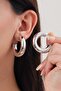 Women's Imported Thick Steel Hoop Earrings
