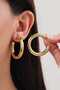 Women's Imported Big Steel Hoop Earrings - 3