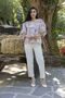Pink Pastel Floral Loose Cut Balloon Sleeve Blouse - 5