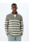 Winter Knitwear Sweater Mock Neck Half Zipper Long Sleeve - 3