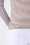 MOCK TURTLENECK STRIPED BODY VIZZON WHITE - 2