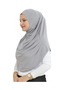 Long Ready to Wear Turban Soft Scarf Islamic Clothing Viscose - Gray - 3