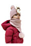 Children's Teddy Bear Scarf Beanie Set 7019 - 3