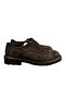 Genuine Leather Lace-Up Men's Casual Loafer Shoes Brown - 8