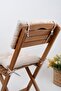 Bistro Model Puffy BEIGE Chair Cushion with Ties (CUSHION AND BACK CUSHION) - 3