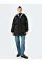 Pocketed Zipper Closure Hooded Half Fleece Lined Water Repellent Oversize Puffer Coat - 3