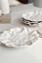 Set of 4 19cm Matte Ceramic Crease Design Handmade Pastry Food Presentation Dish Dessert Breakfast Plate - 5