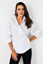 Women's White Shirt with Tie Detail Zer418 - 4