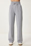 Women's Gray Pocketed Basic Knitted Sweatpants XR00018 - 5
