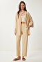 Women's Cream Kimono Trousers Knitted Set BY00050 - 2