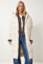 Women's Bone Hood Oversize Long down Coat Nt00428 - 2