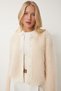 Women's Cream Soft Bearded Knitwear Cardigan Mx00180 - 4