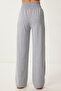Women's Gray Pocketed Basic Knitted Sweatpants XR00018 - 7