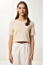 Women's Biscuit Cotton Basic Knitted T-Shirt Ag00001 - 2