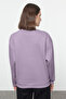 Lila Animal Nakışlı Regular/Normal Kalıp Kalın İçi Polarlı Örme Sweatshirt TWOAW24SW00196 - 6