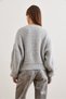 Women's Gray Thick Hair Braided Soft Textured Knitwear Sweater Kzk- 19000902 - 6