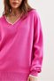Women's Pink Collar Detailed Stripe Thick Knitwear Sweater Kzk- 19000924 - 4