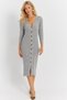 Women's Gray Knitwear Midi Shirt Dress Yv274
