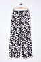Siyah Beli Lastikli Wide Leg/Geniş Paça Batik Desenli Dokuma Pantolon TWOSS25PL00005 - 8