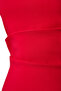 Kırmızı Straplez Fitted Drapeli Dokuma Bluz TWOSS24BZ00348 - 7